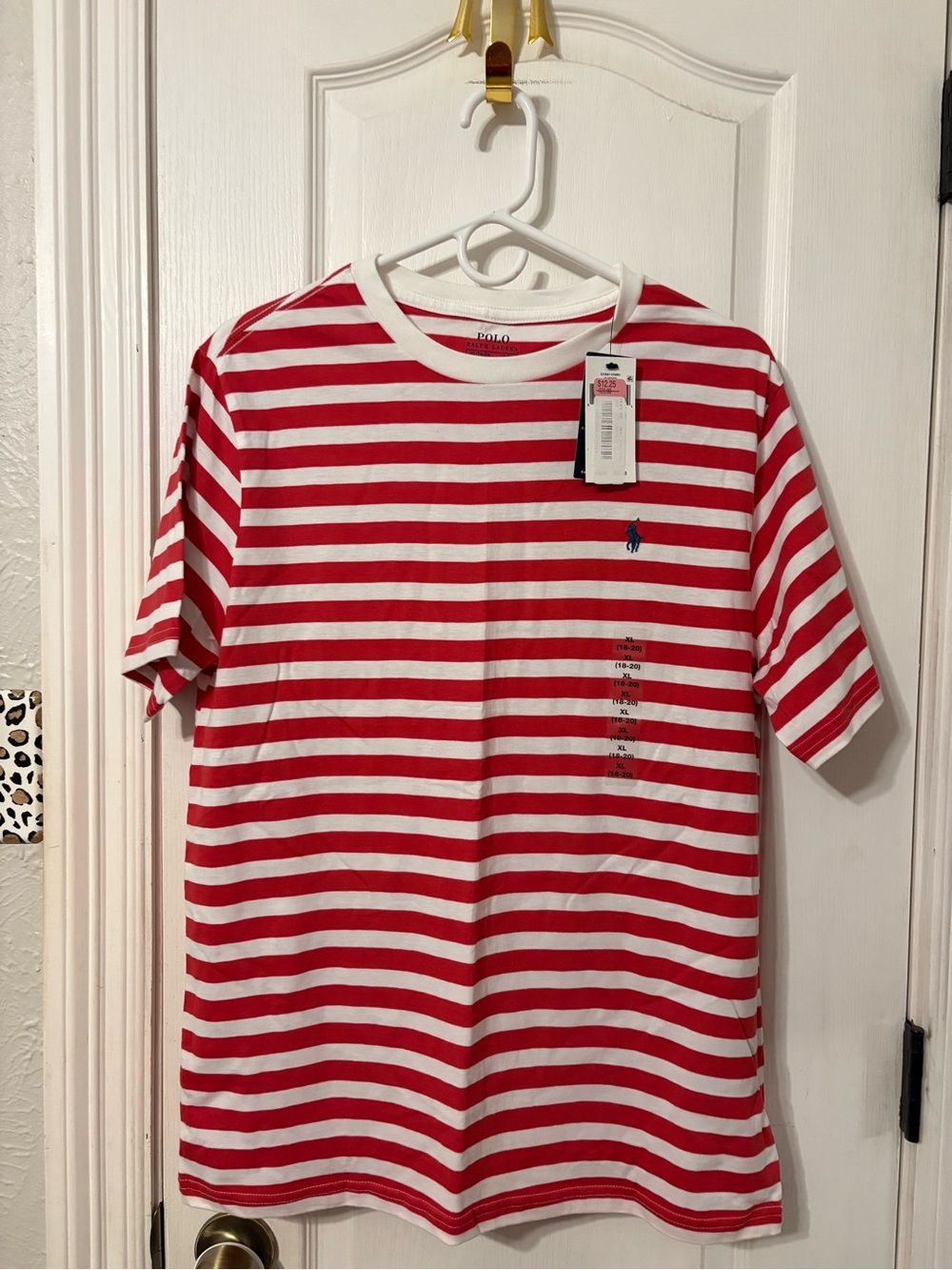 Polo by Ralph Lauren Red and White Striped Tee